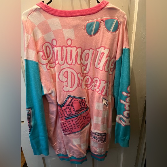 NWT Boxlunch Barbie Dreamhouse Cardigan Size 2x - Picture 5 of 5
